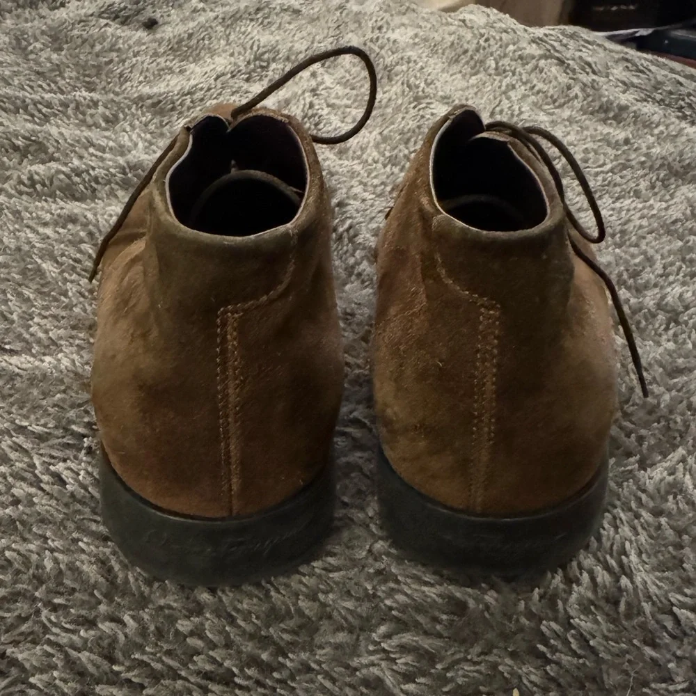 SALVATORE FERRAGAMO Men's Brown Suede Shoes
